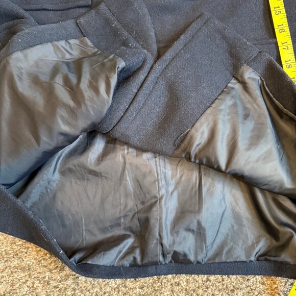 CoffeeShop Emmalise Faux Fur Lined Hood Wool Toggle Coat, Size Large, Navy - Picture 14 of 14